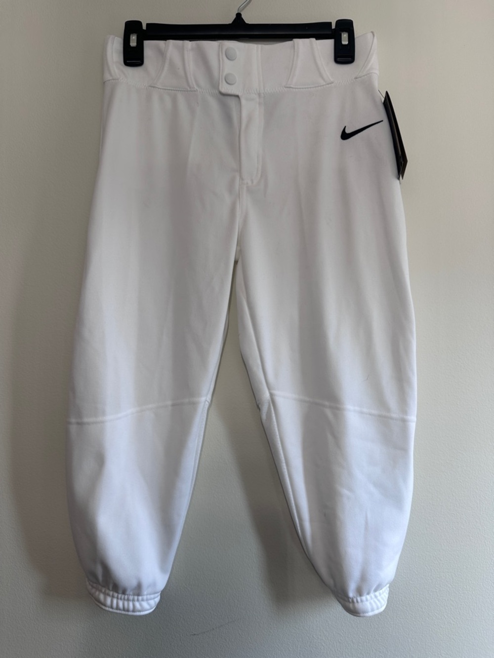 Nike White Baseball Knickers Pant with Black Hit NWT Game Practice Performance